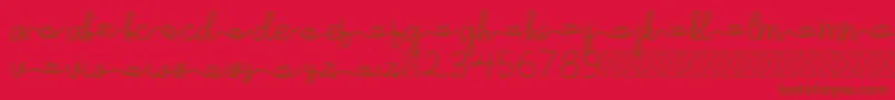 fuente ArohA Demo – Fuentes Marrones Sobre Fondo Rojo