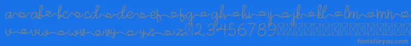 ArohA Demo-Schriftart – Graue Schriften auf blauem Hintergrund