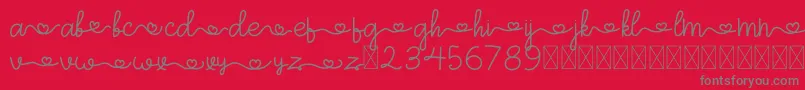 ArohA Demo Font – Gray Fonts on Red Background