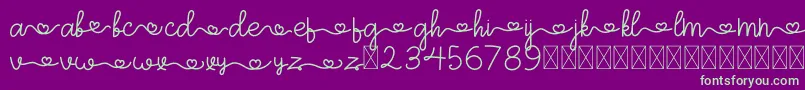 ArohA Demo Font – Green Fonts on Purple Background