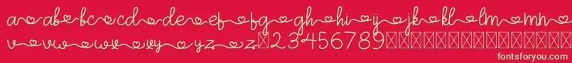 ArohA Demo Font – Green Fonts on Red Background