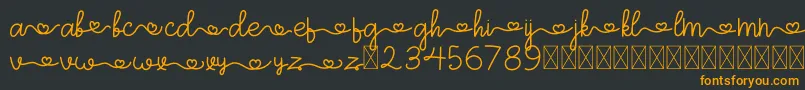 ArohA Demo Font – Orange Fonts on Black Background