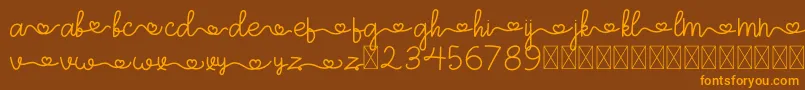 ArohA Demo Font – Orange Fonts on Brown Background