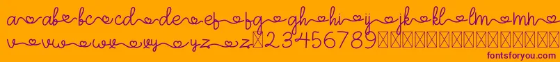 ArohA Demo Font – Purple Fonts on Orange Background