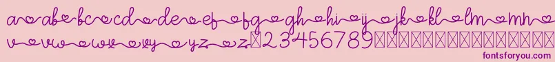 ArohA Demo Font – Purple Fonts on Pink Background