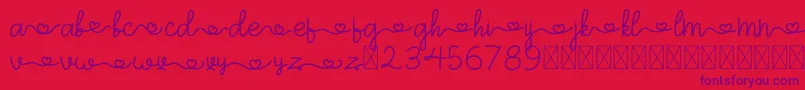 ArohA Demo Font – Purple Fonts on Red Background
