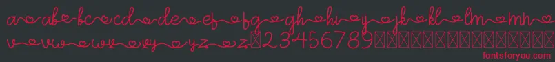ArohA Demo Font – Red Fonts on Black Background
