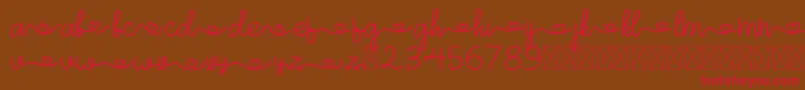 ArohA Demo Font – Red Fonts on Brown Background