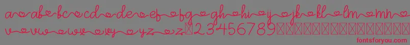 ArohA Demo Font – Red Fonts on Gray Background