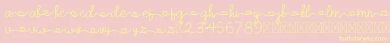 ArohA Demo Font – Yellow Fonts on Pink Background