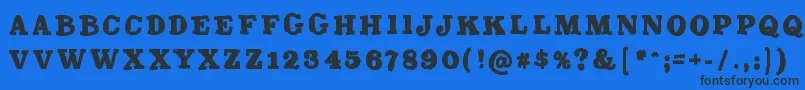 Trashmash Font – Black Fonts on Blue Background