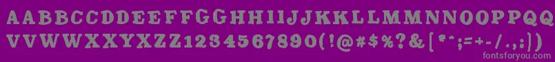 Trashmash Font – Gray Fonts on Purple Background