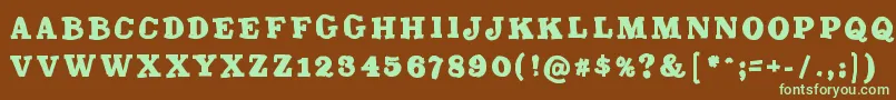 Trashmash Font – Green Fonts on Brown Background