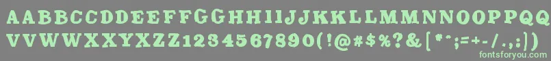 Trashmash Font – Green Fonts on Gray Background