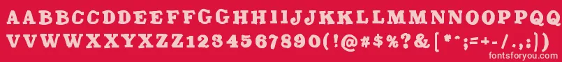 Trashmash Font – Pink Fonts on Red Background