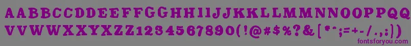 Trashmash Font – Purple Fonts on Gray Background