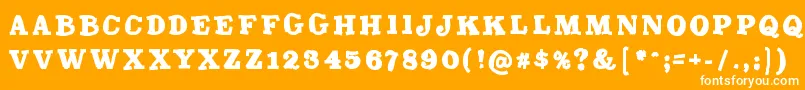 Trashmash Font – White Fonts on Orange Background