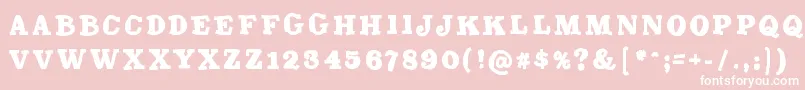 Trashmash Font – White Fonts on Pink Background