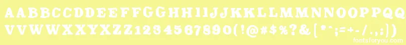 Trashmash Font – White Fonts on Yellow Background