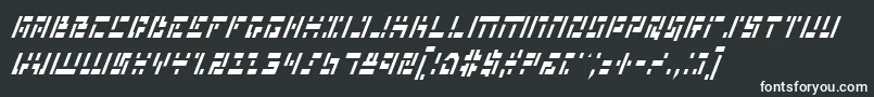 Шрифт MissileManItalicCond – белые шрифты на чёрном фоне