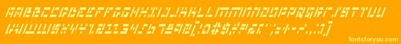 MissileManItalicCond Font – Yellow Fonts on Orange Background