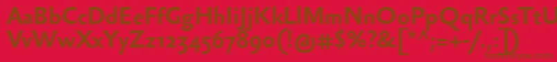 フォントSebastiantextBold – 赤い背景に茶色の文字