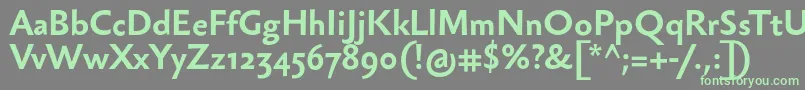 SebastiantextBold-fontti – vihreät fontit harmaalla taustalla