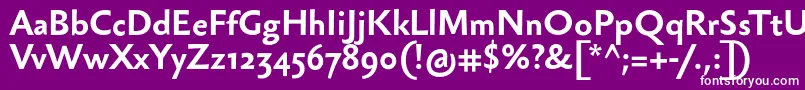 Шрифт SebastiantextBold – белые шрифты на фиолетовом фоне