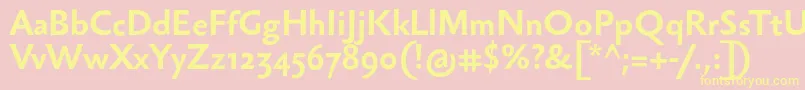 SebastiantextBold Font – Yellow Fonts on Pink Background