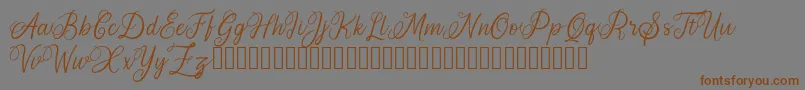 AromaticGinger Font – Brown Fonts on Gray Background