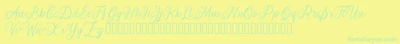 fuente AromaticGinger – Fuentes Verdes Sobre Fondo Amarillo