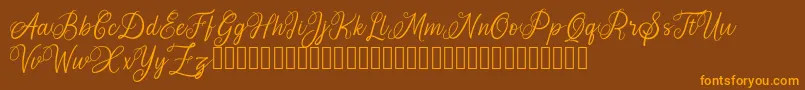 AromaticGinger Font – Orange Fonts on Brown Background