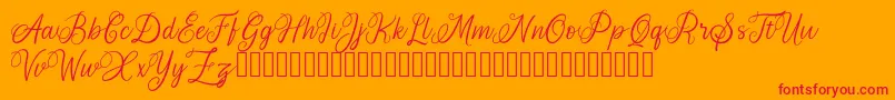 AromaticGinger Font – Red Fonts on Orange Background