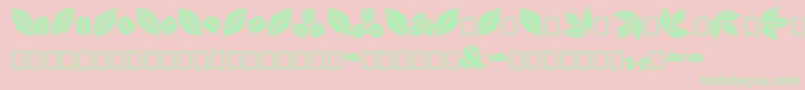 Aromatron Ornaments Font – Green Fonts on Pink Background