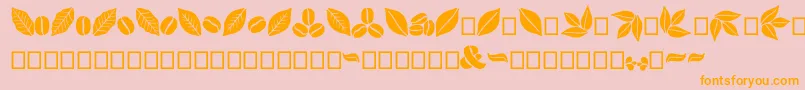 Aromatron Ornaments Font – Orange Fonts on Pink Background