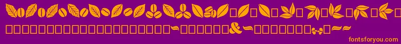 Aromatron Ornaments Font – Orange Fonts on Purple Background