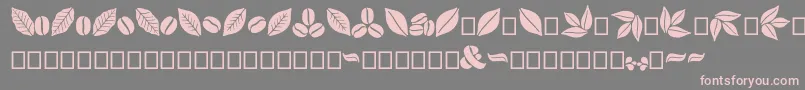 Aromatron Ornaments Font – Pink Fonts on Gray Background