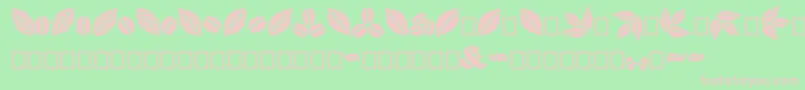 Aromatron Ornaments Font – Pink Fonts on Green Background