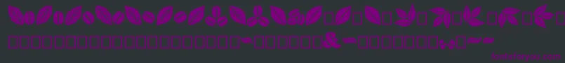 Aromatron Ornaments Font – Purple Fonts on Black Background