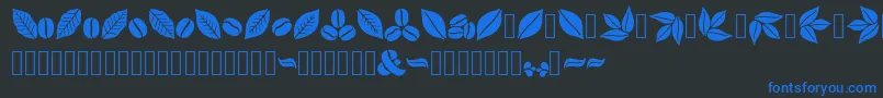 Aromatron Ornaments Font – Blue Fonts on Black Background
