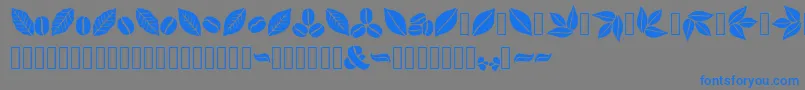 Aromatron Ornaments Font – Blue Fonts on Gray Background