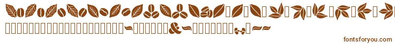 Шрифт Aromatron Ornaments – коричневые шрифты на белом фоне