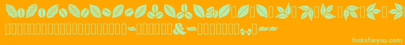Police Aromatron Ornaments – polices vertes sur fond orange