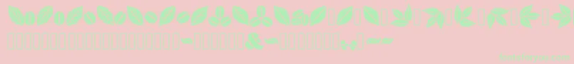 Aromatron Ornaments Font – Green Fonts on Pink Background
