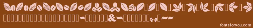 Aromatron Ornaments Font – Pink Fonts on Brown Background