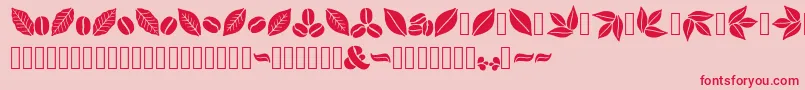 Aromatron Ornaments Font – Red Fonts on Pink Background