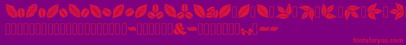 Police Aromatron Ornaments – polices rouges sur fond violet