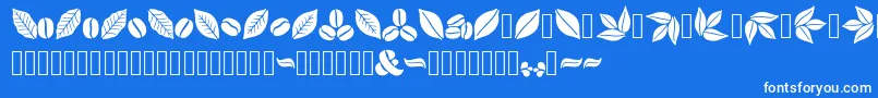 Aromatron Ornaments Font – White Fonts on Blue Background