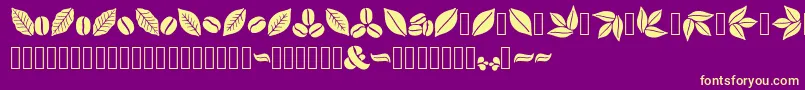 Aromatron Ornaments Font – Yellow Fonts on Purple Background