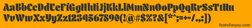 Aromatron Regular Font – Black Fonts on Orange Background